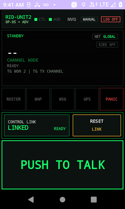 P60 main radio standby screen